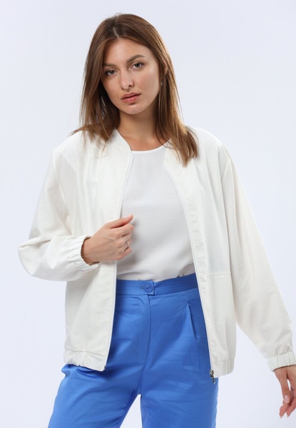 Біла блуза з легкої віскозної тканини жатка 1322 (42) 2800000076658 фото