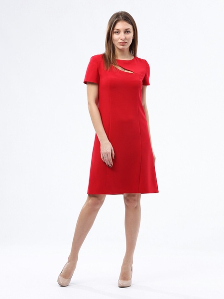Червона сукня з оригінальним вирізом 5762 (42) 2800000075705 фото