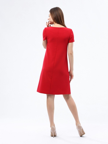 Червона сукня з оригінальним вирізом 5762 (42) 2800000075705 фото