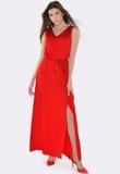 Червона сукня максі з шовку жатка 5584 2800000047061 фото