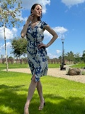 Легка сіро-блакитна сукня з планкою 5785с 2113780000011 фото