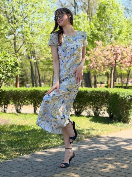 Сукня максі з акварельним малюнком 5835 3543100000015 фото