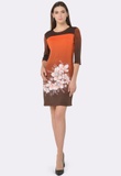 Трикотажна сукня в смужку з квітковим малюнком 5616 2800000051099 фото