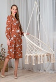 Сукня з зав'язками по ліфу флористичний принт 5680 (50) 2800000061296 фото