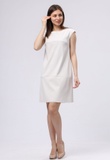 Біла сукня-сарафан з екошкіри 5730 (46) 2800000069414 фото
