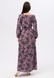 Бузкова сукня максі з контрастним квітковим принтом 5690 (52) 2800000063382 фото 3