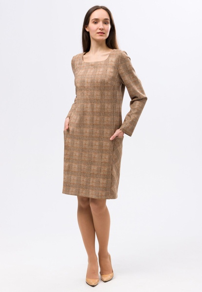 Світло-коричнева сукня з екозамші 5688 (42) 2800000062460 фото
