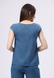 Легка синя блуза з віскозної тканини жатка 1304с (52) 2800000069551 фото 2