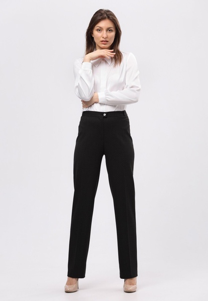 Класичні чорні брюки з фактурної тканини 7159 (54) 2800000068127 фото