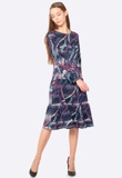 Трикотажна сукня міді з абстрактним принтом 5673 (50) 2800000060411 фото
