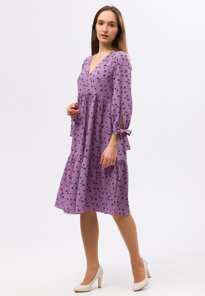 Лавандова сукня вільного крою з віскозного шифону 5691 (52) 2800000063504 фото