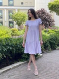 Ніжно-бузкова сукня з оборкою 5738 (44) 2800000070687 фото
