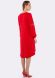 Сукня з костюмного жакарда насиченого червоного кольору з мереживною обробкою з гіпюру 5506, 44