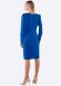 Елегантна сукня яскравого синього кольору з довгими рукавами 5663, 42