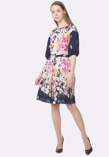 Легкое шифоновое платье с цветочным принтом 5637