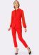 Червоний жилет з костюмної тканини з відкладним коміром 3302, 50
