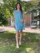 Яскрава блакитна сукня міні з віскозної тканини 5740, 52