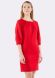 Платье прямого силуэта красное с объемными рукавами 5574, 46