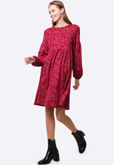 Платье трикотажное свободного кроя с объемными рукавами-реглан 5667k
