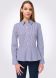 Блуза-рубашка из хлопка в полоску с баской 1210, 42