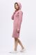 Бузково-рожева тепла сукня худи на флісі 5712р, 52