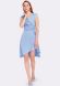 Платье небесно-голубого цвета с асимметричной юбкой 5586, 48