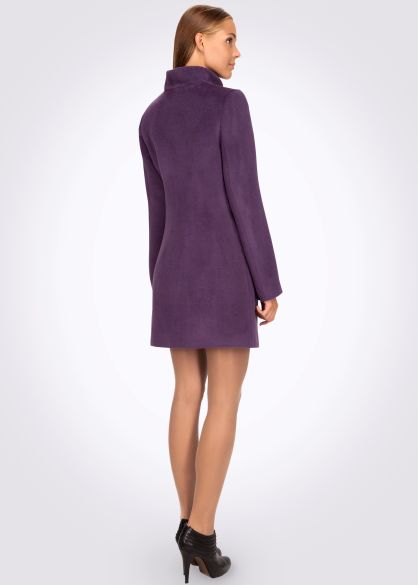 Фиолетовое пальто из кашемира 4358