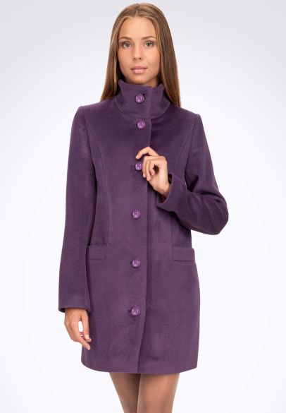 Фіолетове пальто з кашеміру 4358