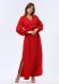 Червона сукня максі з віскозної тканини з фактурною жатою структурою 5752, 52