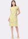 Літня жовта сукня з льону з принтом 5534с, 52