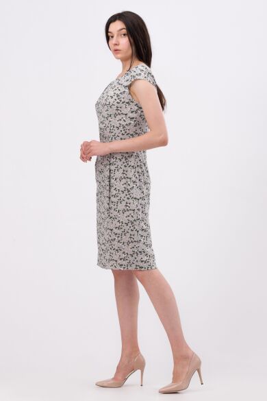 Платье с флористическим принтом из стрейч льна 5705