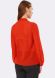 Блуза из полупрозрачного шифона красная в горошек с воротником-стойкой 1231k, 48