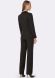 Жакет чорний з напіввовняної костюмної тканини зі вставками з екошкіри 3301, 44