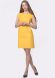 Жовта сукня-сарафан з екошкіри 5642c, 52