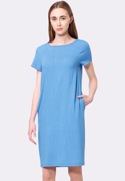 Сукня літня вільного крою блакитна 5536