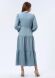 Сіро-блакитна сукня максі з широкою оборкою 5748с, 42