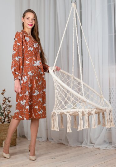 Сукня з зав'язками по ліфу флористичний принт 5680