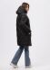 Утепленное черное стеганое пальто 4430, 42