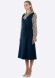 Темно-синя сукня-сарафан з оригінальним поясом 5664, 44